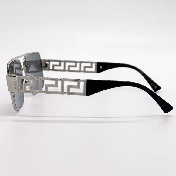NEW VERSACE VE2290 10016G SILVER/GRAY UNISEX SUNGLASSES VE2290 1001/6G NEW VERSACE VE2290 10016G SILVER/GRAY UNISEX SUNGLASSES  main image 4